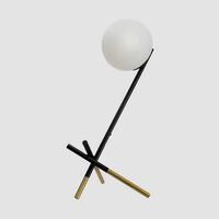 On Stick Iron Globe Table Lamp