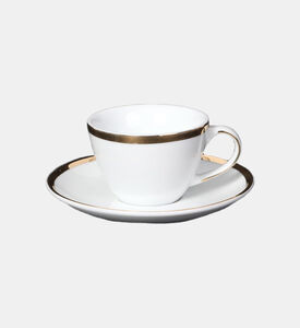 Home Deco and More Gold-rimmed Coffee Cups 6-piece Set, Packshot View
