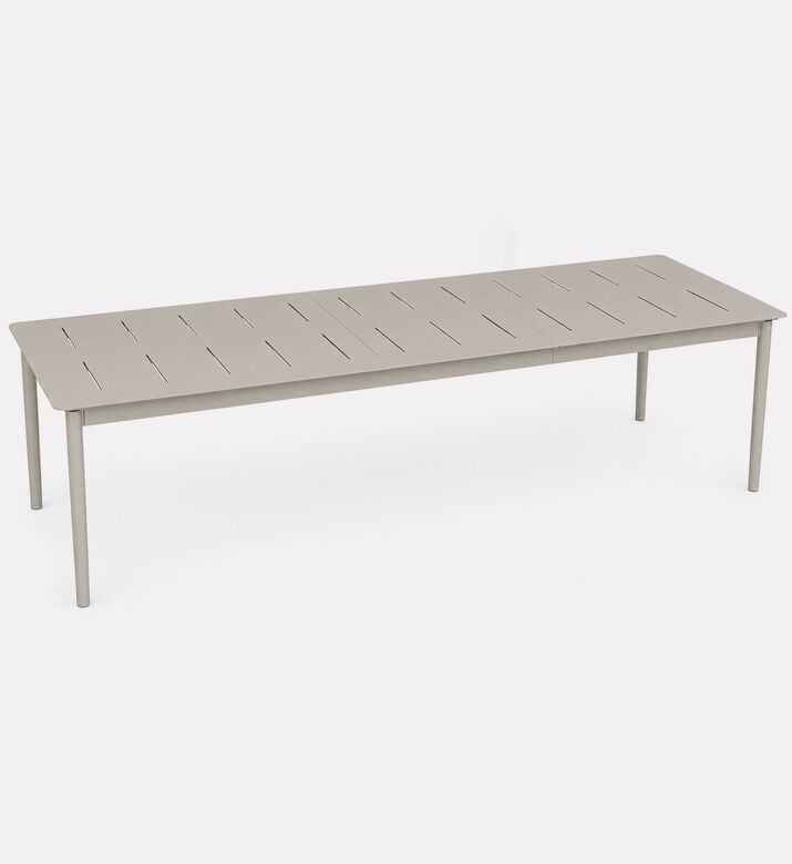 Home Deco and More Aluminum Butterfly-extension Dining Table, Taupe, Packshot View