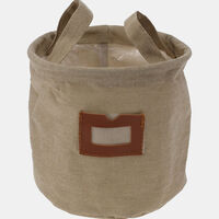 Canvas Bucket Storage Label Bag