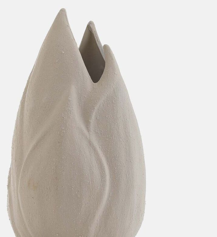 Jolipa Ceramic Drop-shape Vase, Beige, Packshot View