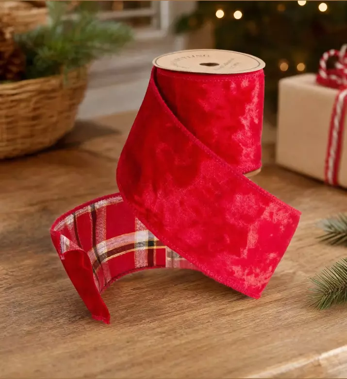 Home Deco and More Decorative Checked Ribbon, Model View