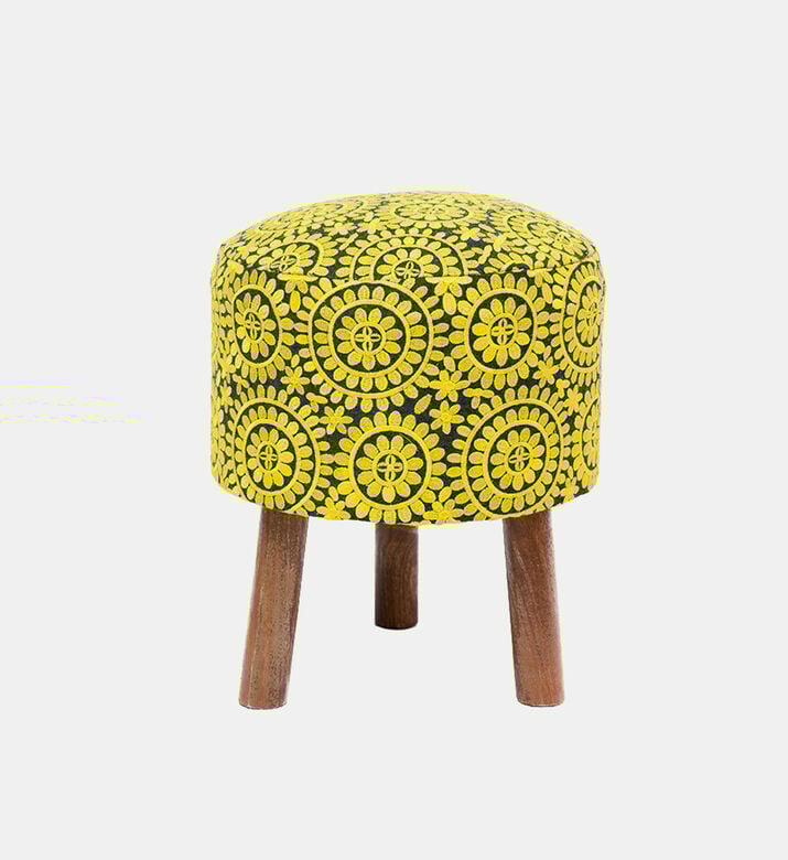 Ethnic Embroidered Cotton Stool