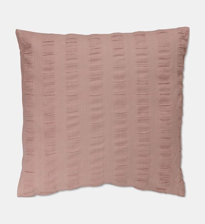 Home Deco and More Textured Zipped Cushion, Pink, Packshot View