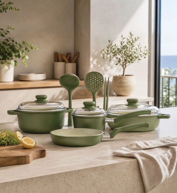 Risoli Dr. Green 14-piece Cookware Set, Packshot View