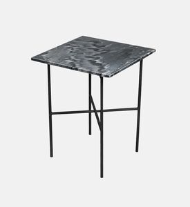 Home Deco and More Kyra Stone Top Side Table, Packshot View