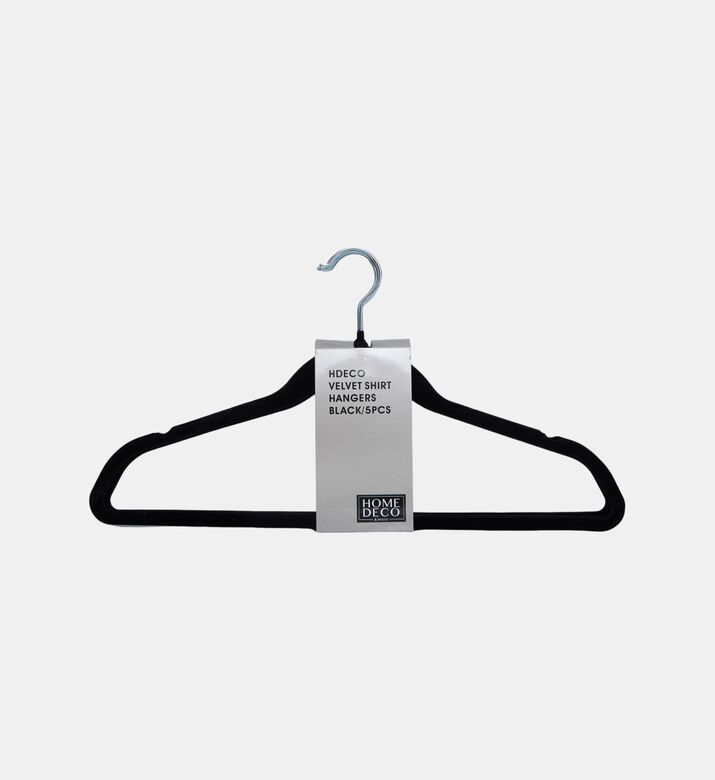 Home Deco and More Velvet Shirt Hangers 5-piece Set, Packshot View
