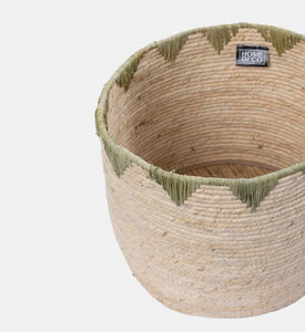Corn Husk Zigzag Basket