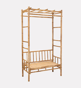 Home Deco and More Pergola Frame Bamboo Bench, Packshot View