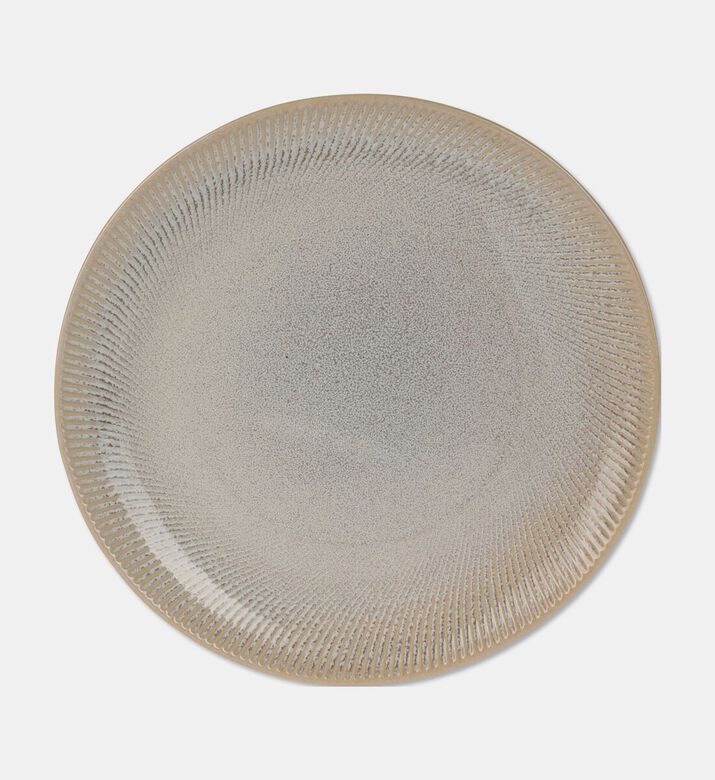 Home Deco and More Shallow Grey Serving Dish, Brown, 27-cm, Packshot View