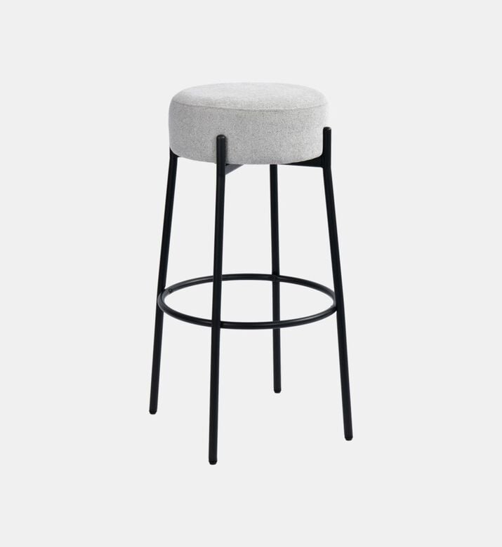 Home Deco and More Archie Fabric Steel Bar Stool, Packshot View Home Deco and More Archie Fabric Steel Bar Stool, Packshot View