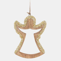 Mango Wood Angel-shape Pendant