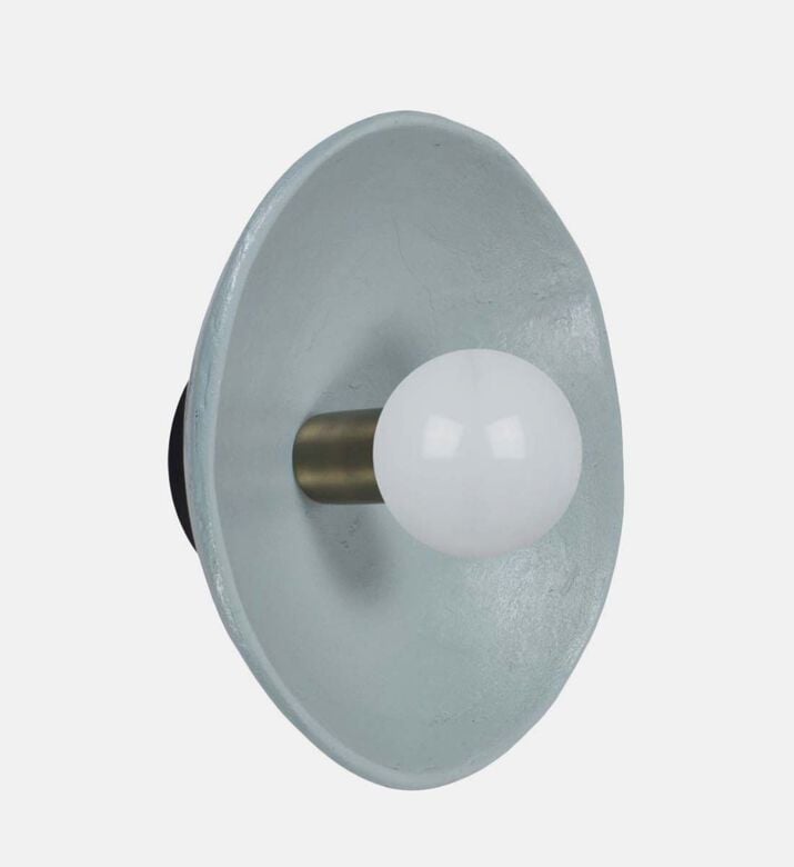 Home Deco and More Mitti Iron Terracotta Wall Lamp, Blue, 10x23x23-cm, Packshot View