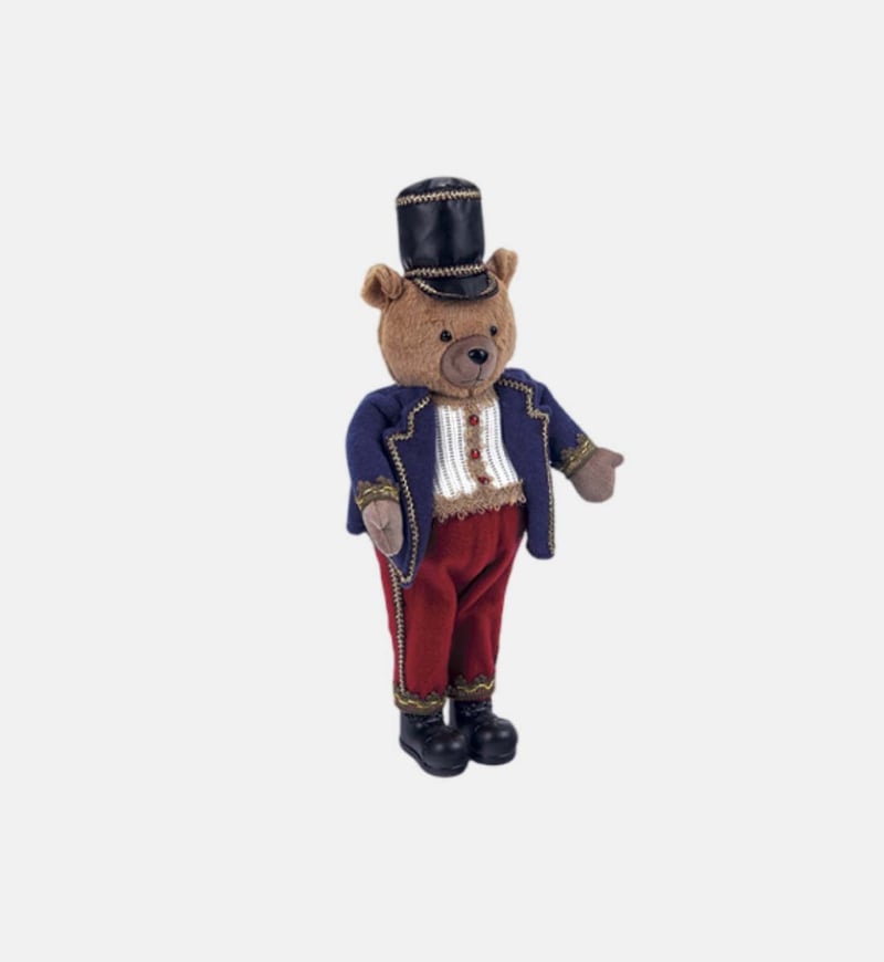 Christmas-inspired Teddy Bear Figurine
