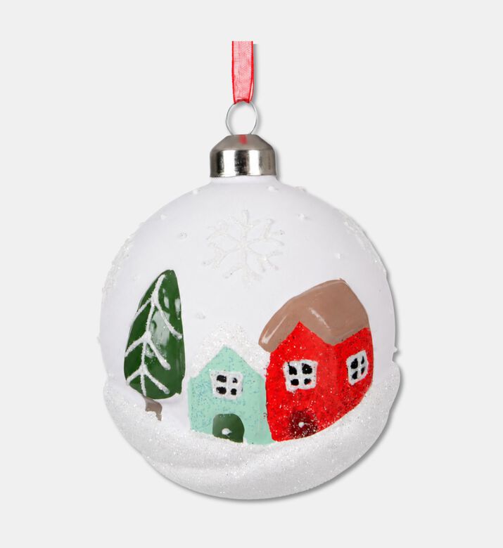 Kaemingk Baubles Glass Red House, Packshot View