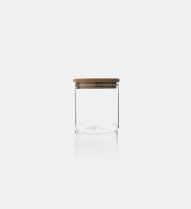 Home Deco and More Borosilicate Glass Storage Jar, Clear, 9.5x9.5x18.5-cm, Packshot View