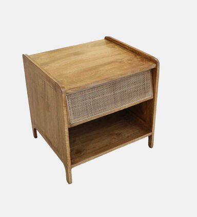 Groove Cane Beside Drawer Table
