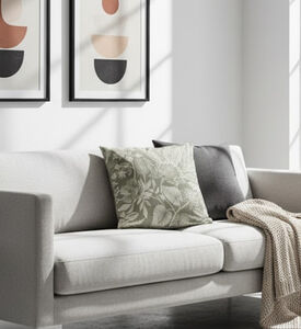 H and S Collection Palm Tree Design Cushion, Packshot View