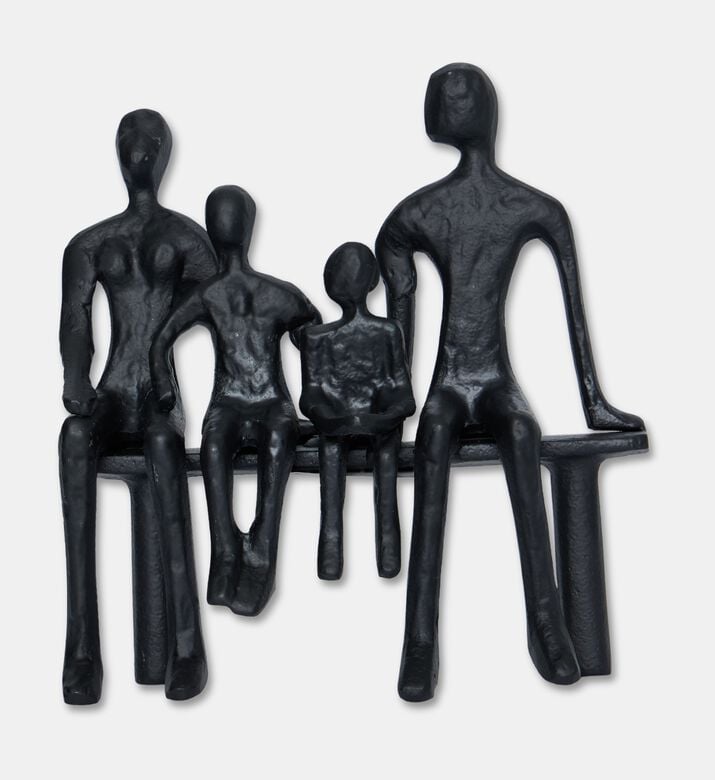 Home Deco and More Family Bench Figurine Sculpture, Packshot View