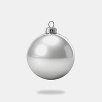 Ball Shiny Silver Diameter- 10 Cm