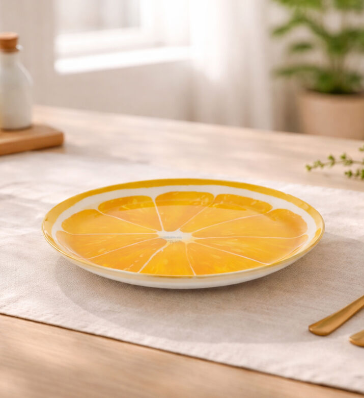Jolipa Orange Plastic Round Bowl, Packshot View