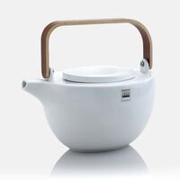 Chava Porcelain Wooden Handle Tea Pot