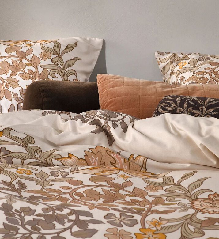 Essenza Amelie Cotton Satin Duvet Cover, White, 260x220-cm, Packshot View