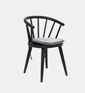 Home Deco and More Augusta Wooden Dining Chair, Black, 53x48x76-cm, Packshot View