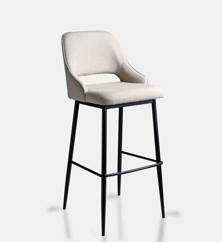 Home Deco and More Koni Iron Tube Bar Chair, Beige, Packshot View Home Deco and More Koni Iron Tube Bar Chair, Beige, Packshot View