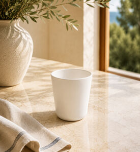Excellent Houseware Melamine Matt-finish Mug, Cream, Packshot View