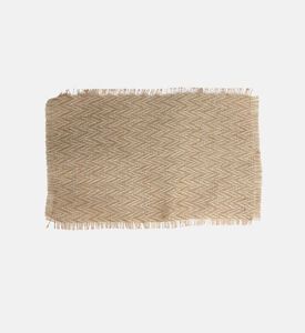 Home and Styling Individual Jute Square Placemat, Natural, Packshot View