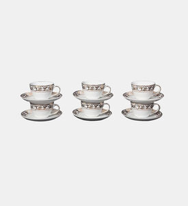 Vera Lys Porcelain Coffee Cup 6-piece Set