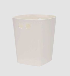 Home Deco and More Plastic Square-shape Trash Bin, White, M, Packshot View