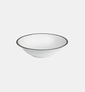 Silver-rimmed Breakfast Bowl