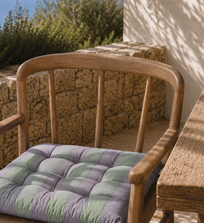 Home Deco and More Striped Chair Pad, Packshot View