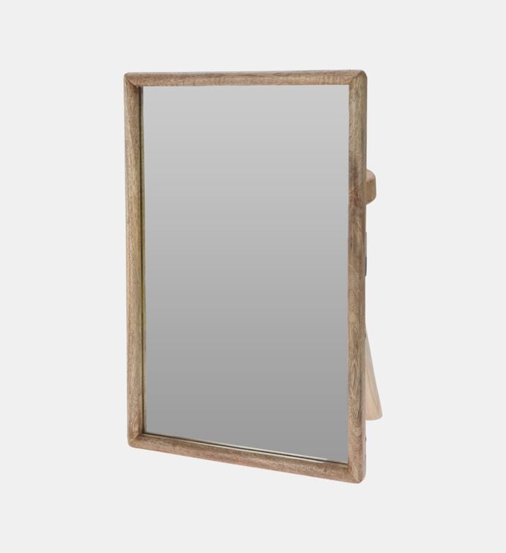 Home Deco and More Wooden Rectangular-shape Mirror, Packshot View Home Deco and More Wooden Rectangular-shape Mirror, Packshot View