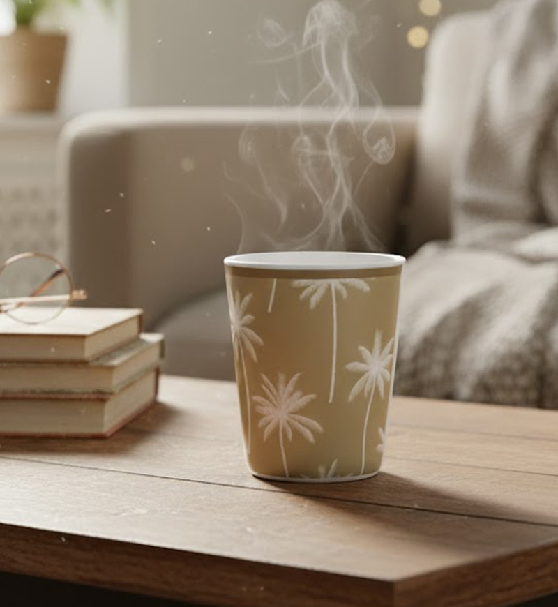 Melamine Palm-print Matt-finish Mug