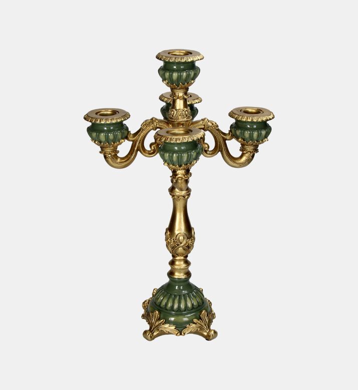 Polyresin Vintage Candle Stick - 26 X26 X 39.5 Cm