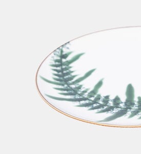 Home Deco and More Coupe Leaf Print Porcelain Plate 4-piece Set - 27.31 Cm, Packshot View