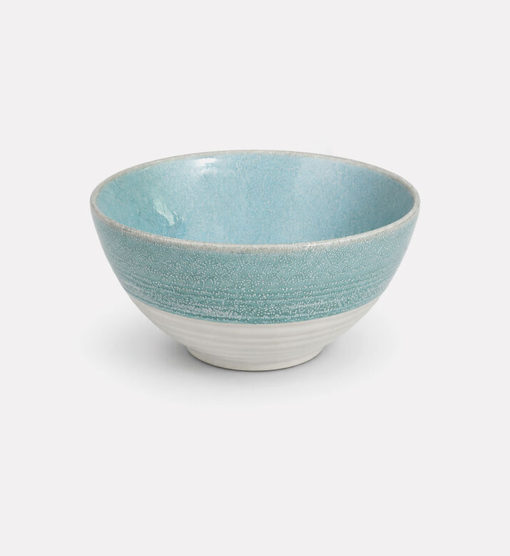 Home Deco and More Porcelain Two-tone Bowl, Cyan, Packshot View