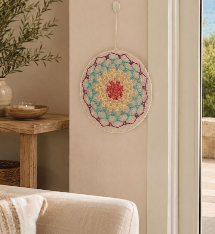 Home Deco and More Feather-detail Dream Catcher, Packshot View