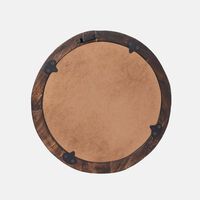 Wooden Frame Round Mirror 38x4.5x38 Cm