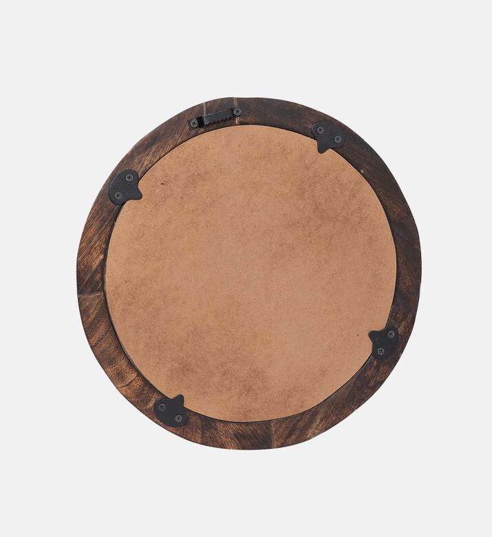 Wooden Frame Round Mirror 38x4.5x38 Cm