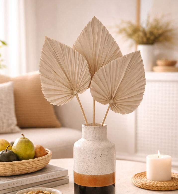 Home Deco and More Dried Natural Palm Spears, Grey, 45-cm, Packshot View