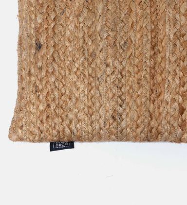 Vlad Jute Fabric Square Filled And Vaccumed Cushion