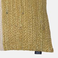 Toffy Jute Fabric Square Filled And Vaccumed Cushion