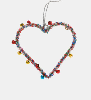 Hanging Heart Iron Glass Oranment