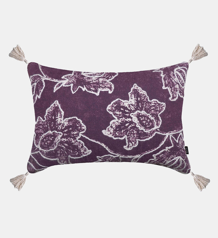 Lila Cotton Rectangular Filled And Vaccumed Cushion