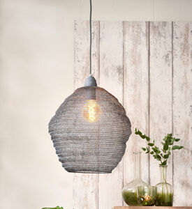 Light and Living Nina Wire Hanging Lamp, Grey, 38-cm, Packshot View