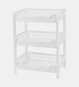Home Deco and More Plastic 3-tier Organizing Basket - 40 X 28 X 56 Cm, Packshot View